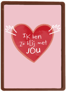 Valentijnskaart hart met ik Ik ben zo blij met jou