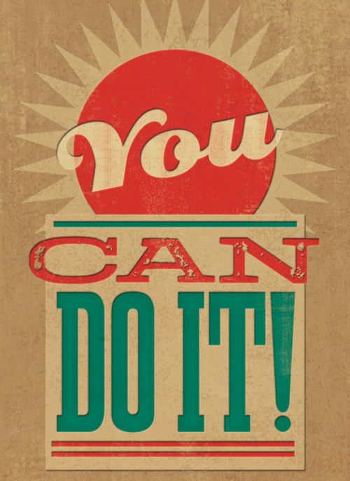 Houten Kaart | Succes Kaart You Can Do It