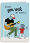 Vaderdagkaart daddy you rock my world