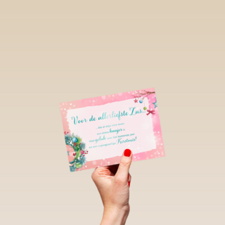 Kerstkaart speciale momenten Voor de liefste zus