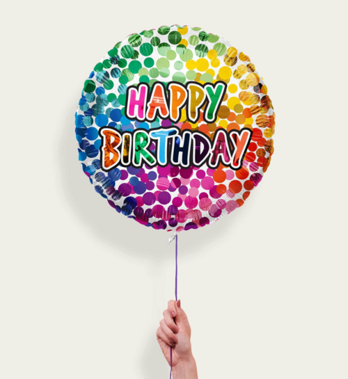 Ballon Happy Birthday Confetti Multi Eco