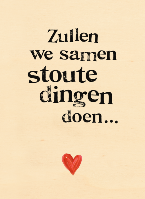 Houten Kaart Liefde Valentijn | Houten Kaart Hallmark | Liefde Valentijn | Zullen We Samen Stoute Dingen Doen