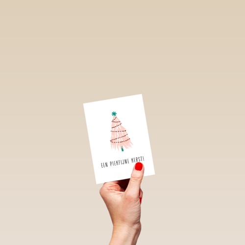 kerstkaart een piekfijne kerst