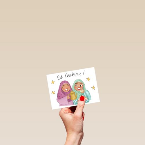 suikerfeest kaart 2 vrouwen