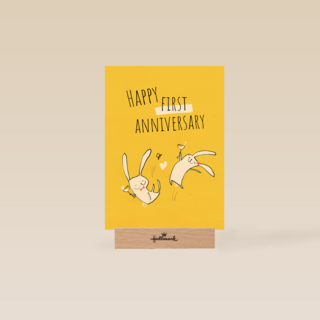 happy first anniversary with these rabbits