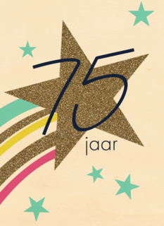 een stralende 75ste verjaardag met deze kaart