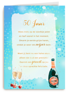 Verjaardagskaart 50 jaar More than Words