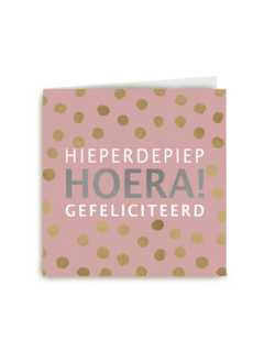 monmon kaart hieperdepiep hoera en van harte gefeliciteerd