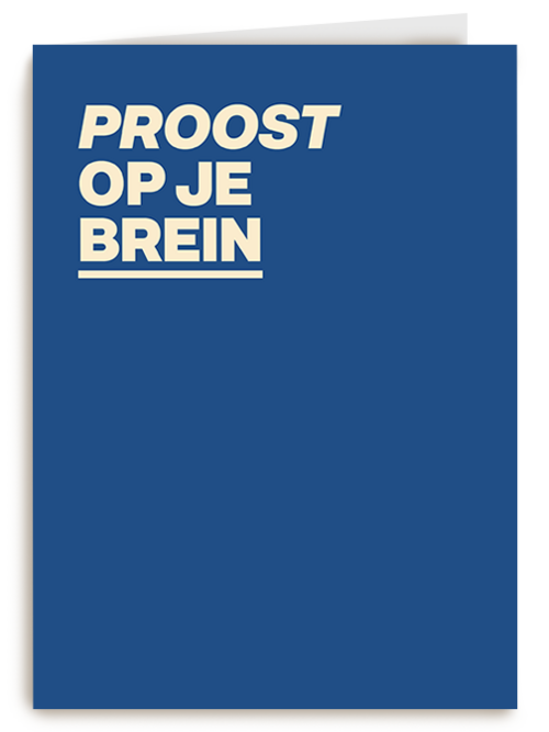 Kaart Hallmark | Diploma | Geslaagd Kaart Proost Op Je Brein