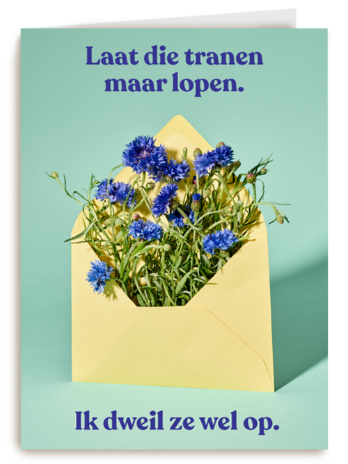 Kaart Hallmark | Condoleance Kaarten | Condoleance Kaart Andc Laat Die Tranen Maar Lopen