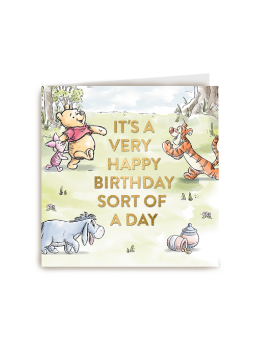 Winnie de Poeh verjaardagskaart happy sort of day
