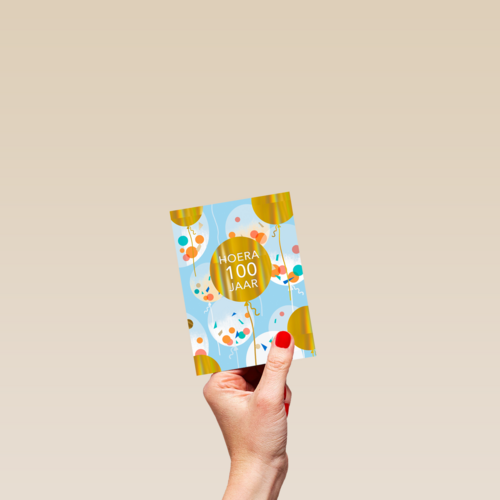 100 jaar confetti ballon