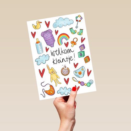 Babykaart zoon dochter Welkom kleintje Matia Studio