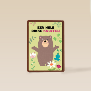 Sterktekaart Beer met een hele dikke knuffel