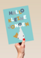 Hallo kleine jongen geboortefelicitatie