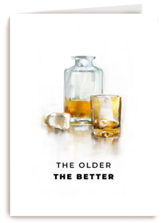 verjaardgskaart met whiskey the older the better