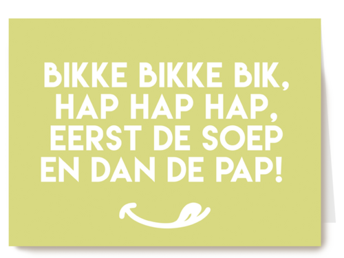 sporta op kamp kaart eerst de soep en dan de pap