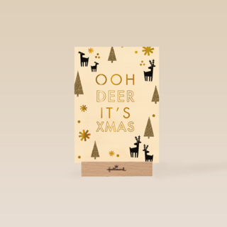 kerstkaart hip ooh deer it is christmas