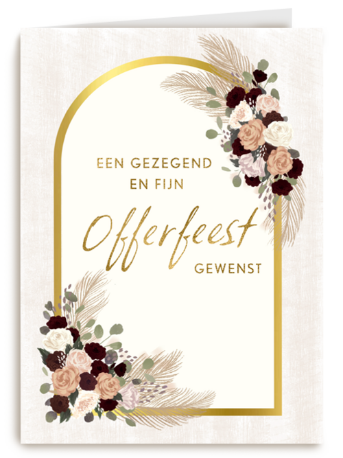 offerfeest kaart bloemen
