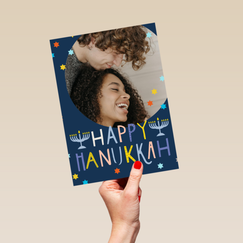 Happy Hanukkah fotokaart