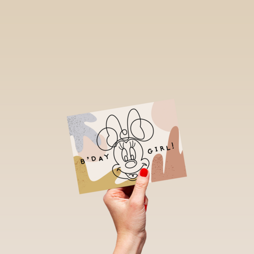 Disney Minnie Mouse verjaardagkaart