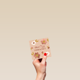 Heel Erg Bedankt Bloemen roze