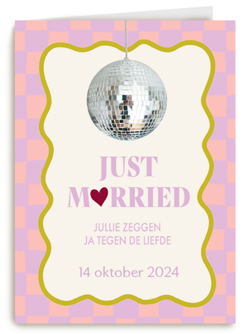 Just Married jullie zeggen ja tegen de liefde