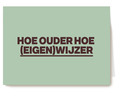 Verjaardagskaart Hallmark | Hoe ouder hoe eigenwijzer