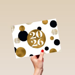 Nieuwjaar 2026 gouden ballen