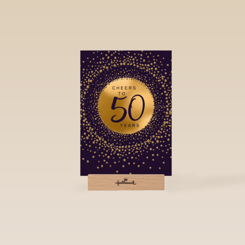 Verjaardagskaart leeftijden Man vrouw Cheers to 50 years