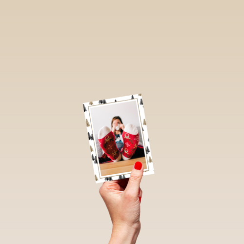fotokaart met kerstsokken