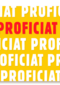 Zakelijke gele felicitatiekaart met de tekst "Proficiat"