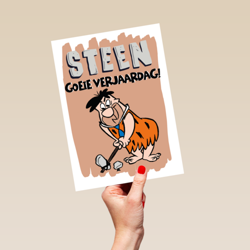 steengoeie verjaardag met fred flintstones