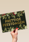 Kerstkaart klassiek prettige feestdagen