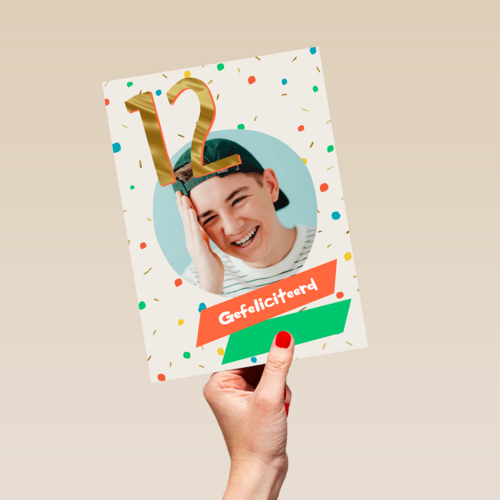 Gefeliciteerd 12 jaar fotokaart