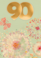 Turnowsky kaart met bloemen en vlinders 90 jaar