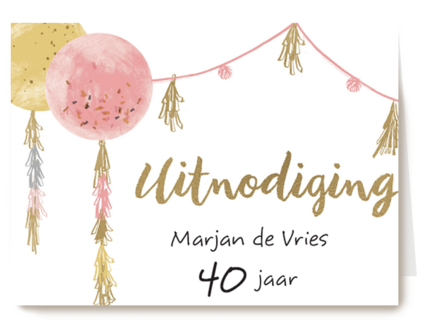 verjaardagsfeest uitnodiging versiering