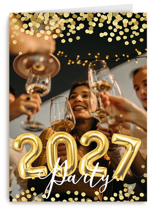 Kaart Hallmark | Nieuwjaar | Fotokaart 2027 Party