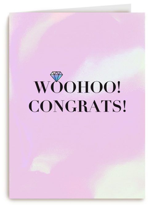 Trouwen felicitatiekaart woohoo congrats