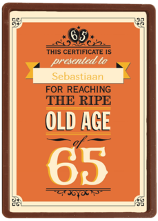 leeftijd vijfenzestig old age