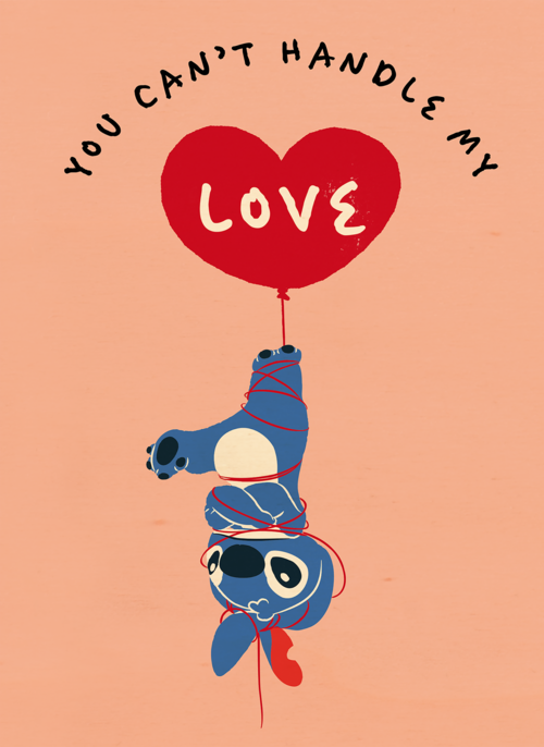 Houten Kaart Valentijn | Houten Kaart Hallmark | Valentijn | Stitch You Cant Handle My Love