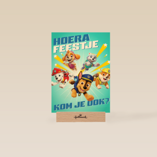 Paw Patrol Hoera Feestje uitnodiging