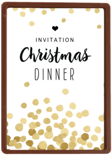 Kerstkaart invitation christmas dinner