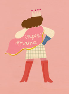 moederdag kaart super mama