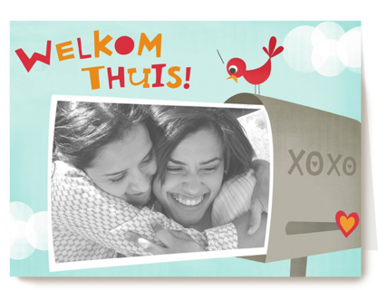 fotokaart welkom thuis xoxo