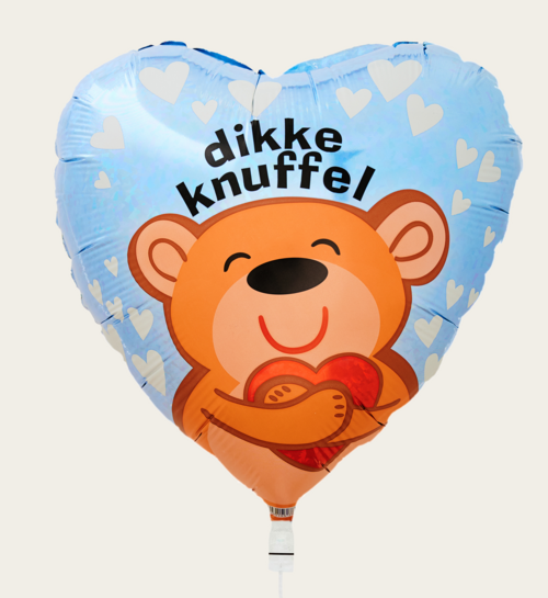Ballon Hart Dikke Knuffel Blauw