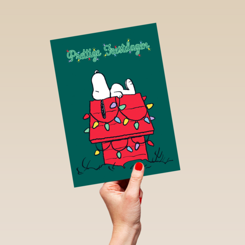 prettige feestdagen van snoopy