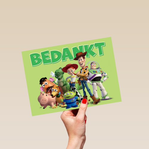 Toy Story Bedankt kaart