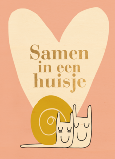 samenwonen kaart samen in een huisje