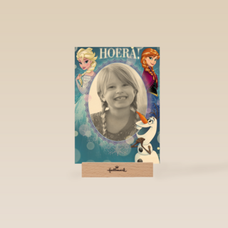 hoera een frozen kaart speciaal voor jou